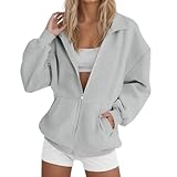 Sportjacke Damen Sweatjacke Hoodie Kapuzenjacke Kapuzenpullover Pullover Reißverschluss Zipper...