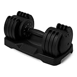 Amazon Basics Verstellbare Hantel, 12 kg, 5 Gewichte, Einzelhantel