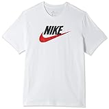 Nike Herren Sportswear T-Shirt, White/Black/University Red, L