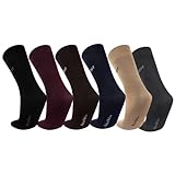 6 Paar Luxuriöse Bambussocken, Unisex Multipack Super Soft Top Socken für Männer & Frauen, Kleid...