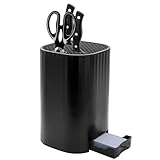 NVGFTG Messerblock Ohne Messer, Universal Messerhalter mit Eingebautem Messerschärfer, 21 Schlitzen...