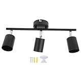 Restokki LED-Schienenleuchten-Set, mattschwarz, um 90 Grad drehbar,...