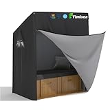 Timisea Strandkorb Schutzhülle Winterfest, 420 Oxford Gewebe Strandkorbhülle 120*90*155/140cm...