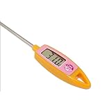 Lebensmittelthermometer mit Edelstahlsonde, LCD-Display, digitales Kochtemperaturmessgerät für...