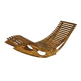 PRESTIGE HOME LIVING OUTDOOR Ergonomische Schwungliege Saunaliege aus Akazienholz - FSC Zertifiziert