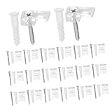 HOMSFOU 25 Stück Teiliges Transparente Kunststoff Mirror Halterclips mit Schrauben und Stabile...