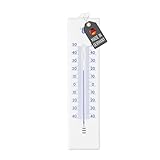 Lantelme Außenthermometer 22cm lang Temperaturanzeige -40°C bis 50°C | Analog Thermometer für...