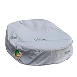 Mehr Garten Abdeckung Sonneninsel, Ø205x55/80 cm, grau, Oxford 600D Gewebe, Schutzhülle für...