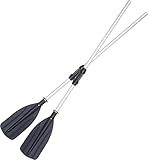 Hominas Kajakpaddel 2 Stück Aluminiumlegierung Doppelpaddel Verstellbare Abnehmbare Kajak Paddel...