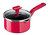Tefal G80622 Chefclub Stielkasserolle 16 cm + Glasdeckel | Titanium Antihaftversiegelung |...