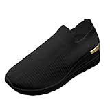 SUPTTING Damen Slipper Bequem Schlicht Slip-On-Schuh Elastikeinsatz Flache Sohle Loafer...