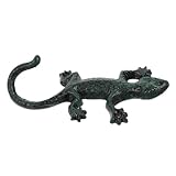 VILLFUL Rustikaler Gecko Wandhaken aus Robustem Gusseisen Dekorativer Garderobenhaken zum Aufhängen...