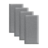 EUNEWR Wandpaneele Gepolsterte, 4 Stück 40x20cm Polsterplatte Selbstklebend, Wandkissen Wandpolster...
