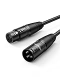 UGREEN Mikrofonkabel XLR Stecker auf XLR Busche Kabel Schwarz (2M) Kompatibel mit Mikrofone oder...