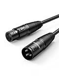 UGREEN Mikrofonkabel XLR Stecker auf XLR Busche Kabel Schwarz (2M) Kompatibel mit Mikrofone oder...