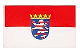 PHENO FLAGS Hessen Flagge 90x150cm - wetterbeständige Fahne mit Messingösen, 100% Polyester,...