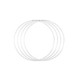 Vaessen Creative 11039-004 Metallringe Ø 25 cm x 3 mm Kreis 4 Stück Drahtkreis Silber und Deko...
