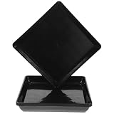 iplusmile 4 Stück Eckige Pflanzuntersetzer aus Robustem Kunststoff Wasserdichtes...