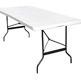 Monzana Buffettisch Tisch klappbar Kunststoff weiß 76x183 cm Campingtisch Partytisch Klapptisch