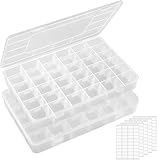 Lifewit 2er-Pack 36 Fächer, durchsichtige, stapelbare Aufbewahrungsboxen aus Kunststoff mit...