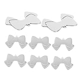 FUTUREORYY 10 Stück Teiliges Edelstahl hundemarken Doppellagige Schleifenform DIY Namensschild für...