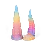 HYSMY Oktopus Dildo Im Dunkeln Leuchtend Fantasy Dildo Monster Dildo Silikon Dildo Mit Saugnapf Anal...