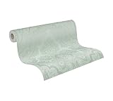 A.S. Création My Home My Spa Barock Vliestapete Eukalyptus Grün Livingwalls 387081 Tapete Ornament...