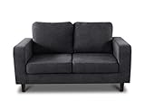 Sofa Kera 2-Sitzer - Velours Stoff, Holzfüße, Couch 2-er, Loungesofa, Sofagarnitur, Büro,...