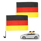 4er Autofahnen Adler Autoflagge Deutschland Auto Autofahne Fahne Flagge Deutschland Fanartikel für...