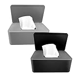 Feuchttücherbox Baby, Box für Feuchttücher, 2PCS Toilettenpapier Box, Feuchttuchbox mit Deckel...