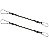 2 Stück robuste Bungee-Kordel Mini-Bungee-Seile Zurrgurte 36 cm Bungee-Schnur mit Karabinerhaken...