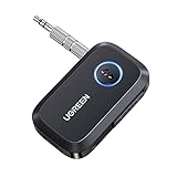 UGREEN Aux Bluetooth Adapter Auto Bluetooth 5.3 Empfänger Freisprechanruf, Stereo Musik, Dualer...