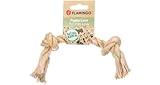 Flamingo Puppy Spielzeug Luro Seil mit 2 Knoten Braun – M | 32 cm L x 5 cm B x 5 cm H, 100%...