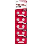 TOSHIBA LR44 AG13 1,5 V Alkaline-Batterie (0% Quecksilber), entspricht A76, GPA76, V13GA, AG13,...