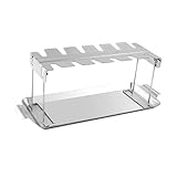 Abaodam 1Satz Faltbarer Grillrost mit Tablett Tragbares Bbq Grillzubehör für Camping und...