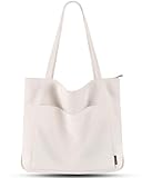 Prite Handtasche Damen Tote Bag Shopper Groß Umhängetasche Cord Beuteltasche Stofftasche für...