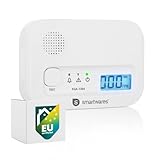 Smartwares Kohlenmonoxid melder, 10 Jahre Sensor, 1.5 Testsieger Wertung, mit Display und Testknopf...
