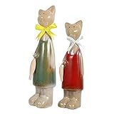 Zerodeko 1 Paar Schmuckstücke Aus Keramik Hausdekorationen Für Zu Hause Dekoration Katzenfigur Aus...