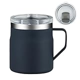 Kaffeebecher aus Edelstahl – tragbarer isolierter Becher, Getränkebehälter für heiße...