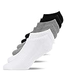 Snocks Herren & Damen Sneaker Socken (6x Paar) Lange Haltbarkeit Dank Bester Qualität 2x Schwarz +...