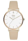 s.Oliver Damen Analog Quarz Uhr mit Kunstleder Armband SO-3959-LQ