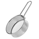 LOORGVEL Edelstahl Mehlsieb mit Feinem Maschendraht Rostfrei Handlich mit Aufhängegriff für Backen...