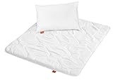 sleepling 197120 Kinder Betten Set | Kinderkopfkissen Kissen 40 x 60 cm + Bettdecke 100 x 135 cm...