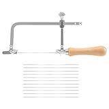 Quystetes Laubsäge, Stahlrahmen und 12 Stück Durchmesser 1 mm Drahtsäge, präzises Schneiden für...
