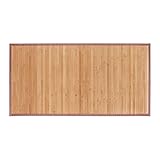 Relaxdays Bambusmatte, 61x122cm, feuchtigkeitsresistent, rutschfest, Bambus Fußmatte Bad, Flur,...