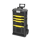 Stanley Rollende Werkstatt aus Metall-Kunststoff 1-79-206 / Werkzeugwagen leer mit 3 modularen...
