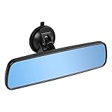 SLIIMU Auto Rückspiegel mit Saugnapf, 240mm Blendschutz Universal Innenspiegel, Blau Glas Large...