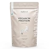 Nutri + Veganes Eiweißpulver Neutral ohne Süßungsmittel + Zucker mit 85% Eiweiß - Vegan Protein...