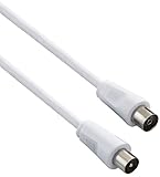 PremiumCord TV Koaxial Antennen Kabel 5m, 75 Ohm, IEC Stecker auf Buchse, Abgeschirmt - für DVB-C,...