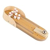 SPYMINNPOO Mini-Tisch-Bowling-Set, Tisch-Bowlingspiel aus Holz, Lustig und Interessant fürund...